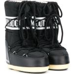 Botas negras de goma con cordones  con logo Moon Boot talla 23 para mujer 