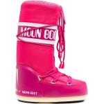 Botas planas rosas de goma con cordones con logo Moon Boot Glance talla 39 para mujer 
