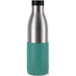 Botella de agua potable Emsa Bludrop Color | N31102 | Acero inoxidable | 0,7 L | Mantiene 24 horas de frío y 12 horas de calor | Tapa de presión rápida | Puño de silicona | Gasolina
