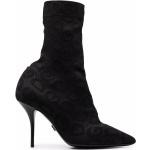 Botines negros de poliester de tacón alto Dolce & Gabbana talla 39 para mujer 