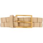 Cinturones beige de cuero con hebilla  largo 75 vintage con logo Bottega Veneta para mujer 