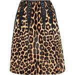 Bottega Veneta, Falda de estampado de leopardo Brown, Mujer, Talla: S