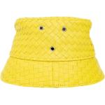 Sombreros amarillos de cuero rebajados Bottega Veneta talla M para mujer 