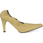 Zapatos beige de goma de tacón rebajados con tacón de aguja de punta cuadrada Bottega Veneta talla 34 para mujer 