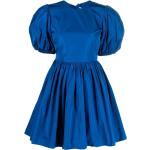 Vestidos cortos azules de poliester rebajados tallas grandes con cuello redondo REDValentino con lazo talla M para mujer 