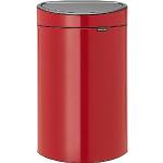 Brabantia Touch Bin - Cubo de basura, 40 Litros, rojo