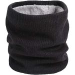 Bragas negras de lana para cuello con crochet para mujer 