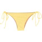 Bragas de bikini amarillas de poliamida con lazo para mujer 