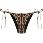 Bragas de bikini marrones de poliamida leopardo Dolce & Gabbana para mujer 