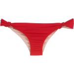 Bragas de bikini rojas de poliamida trenzadas con trenzado para mujer 