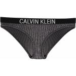 Bragas de bikini negras de poliester rebajadas con logo Calvin Klein talla L para mujer 