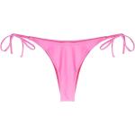 Bragas de bikini rosas de poliamida rebajadas con logo MOSCHINO con lazo para mujer 