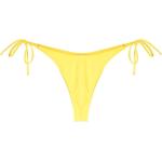 Bragas de bikini amarillas de poliamida rebajadas con logo MOSCHINO con lazo para mujer 