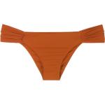 Bragas de bikini naranja de poliamida fruncido para mujer 