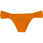 Bragas de bikini naranja de poliamida fruncido para mujer 