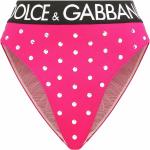 Bragas altas rosas de tul con logo Dolce & Gabbana para mujer 
