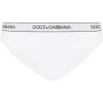 Bragas altas blancas de algodón con logo Dolce & Gabbana para mujer 