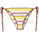 Bragas de bikini orgánicas de algodón rebajadas con rayas Ganni con crochet talla XS de materiales sostenibles para mujer 