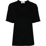 Camisetas negras de algodón de manga corta manga corta con cuello redondo trenzadas Viktor & Rolf con trenzado para mujer 