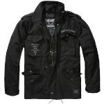 Abrigos negros de cuero con capucha  Motörhead tallas grandes con logo Brandit M65 talla 3XL para hombre 