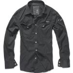 Camisas negras de cuero tallas grandes vintage con logo Brandit talla XS para hombre 