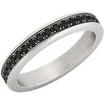 BREIL Colección Jewel Light Row, anillo de acero de acero columinado de plata miden 21 con circonio - TJ3363 ES 21