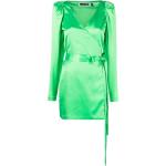 Vestidos verdes de poliester de manga larga rebajados manga larga con escote cruzado Rotate talla S de materiales sostenibles para mujer 