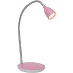 BRILLIANT lámpara Anthony Lámpara de mesa LED hierro/rosa | 1x 2.4W LED integrado, (200lm, 3000K) | Escala A ++ a E | Con presostato en la base