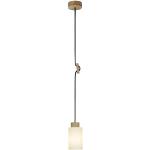 BRILLIANT lámpara Nature, lámpara de suspensión 1 lámpara roble/blanco | 1x A60, E27, 60W, adecuado para lámparas estándar (no incluidas) | Escala A ++ a E | Madera de silvicultura sostenible