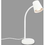 Briloner - Lámpara de noche, lámpara de escritorio orientable, lámpara de mesa GU10 para oficina en casa con interruptor de cable, lámpara de lectura, blanco