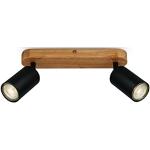 Lámparas LED negras de madera de rosca GU10 rebajadas vintage Briloner 