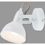 Briloner Leuchten 2049-016 - Lámpara de pared con foco giratorio y orientable, diseño retro, metal, 40 W, color blanco