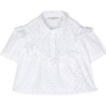 Blusas bordadas infantiles blancas de poliester rebajadas con volantes 8 años para niña 