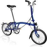 Brompton C Line Utility - 3-Speed - High Bar - Telescopic Seatpost - 16 Bicicleta Plegable - 2022 - picadilly blue matt