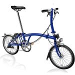 Brompton C Line Utility - 3-Speed - Low Bar - Standard Seatpost - Dynamo - 16 Bicicleta Plegable - 2022 - picadilly blue matt