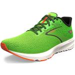 Brooks Launch 10, Running Shoe Hombre, Green Gecko/Red Orange/White, 47.5 EU
