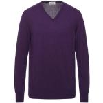 Suéters  morados de lana manga larga con escote V de punto BROOKSFIELD para hombre 