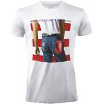 Bruce Springsteen Born in USA Camiseta Oficial Rock White Cotton Unisex Adult Boy (M)