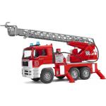 Bruder - Camión bomberos MAN con escalera y módulo luz-sonido.