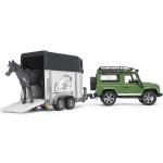 Bruder - Land Rover Defender SW transporte equino con un caballo.