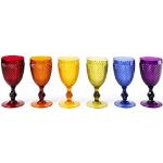 Copas multicolor de plástico de vino aptas para lavavajillas Excelsa en pack de 6 piezas 