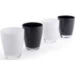 Copas blancas de vidrio de agua aptas para lavavajillas modernas Excelsa en pack de 4 piezas para 4 personas 
