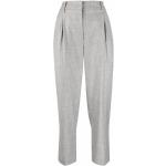 Brunello Cucinelli, Pantalones de lana ajustados Gray, Mujer, Talla: M