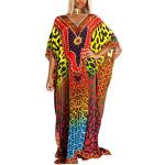 Camisas multicolor de traje  tallas grandes manga corta leopardo Talla Única para mujer 