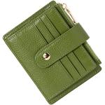 Billetera verdes de cuero vintage para mujer 