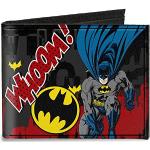 Billetera multicolor de lona Batman plegables con logo para hombre 