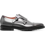 Zapatos grises de goma sin cordones formales con logo SANTONI para hombre 