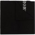 Bufandas negras de viscosa de lana  con logo Armani Emporio Armani Talla Única para hombre 