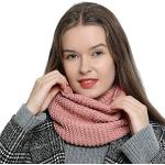 Bufandas rosas de lana de lana  de punto DonDon Talla Única para mujer 