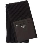 Bufandas negras de lana de lana  de punto Prada Talla Única para hombre 